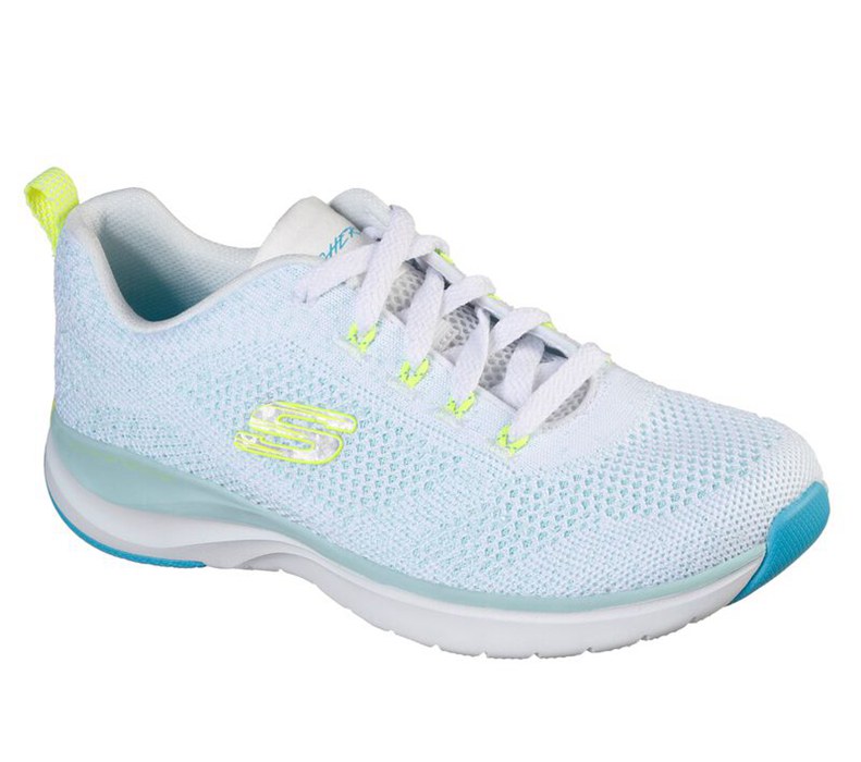 Skechers Ultra Groove - Womens Sneakers White/Turquoise [AU-YT4790]
